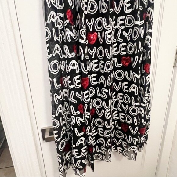 Alice + Olivia Stylish Black and Red Women's Skirt - size 2 - Picture 5 of 8